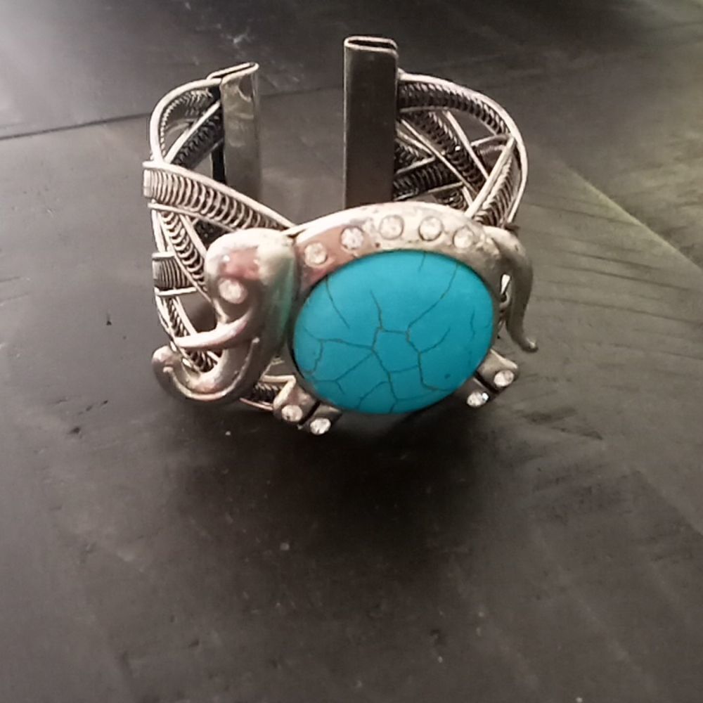 Elephant bracelet silver
